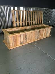 This simple diy starts with tearing down a pallet and cutting it to the desired length using a saw. Planter Box Made From Pallets Garden Boxes Diy Pallet Planter Box Diy Planters