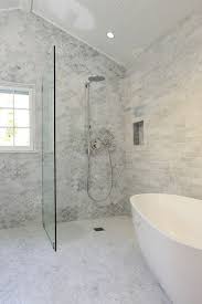 A Larger Curbless Shower Visually Enlarges The Bathroom And Also Makes Room For The Tub Bathroomdesigntubandsho Small Bathroom Bathrooms Remodel Shower Stall