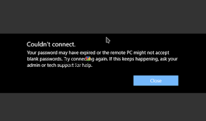 Possible reasons are blank passwords not allowed, logon hour restrictions, or a policy restriction has been 1. Password May Have Expired Remote Pc Might Not Accept Blank Passwords