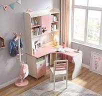Linsy Mesa De Estudio De Esquina Rosa Para Niñas Con ...