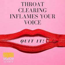 Stop It Already Did You Know That Throats Clearing Causes The Vocal Folds To Rub Against Each Other Abrasively At High Pressu Rough Voice The Voice Science