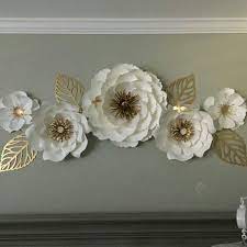 Check spelling or type a new query. White And Gold Flower Wall Decor Novocom Top