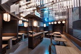 Hikari Yakitori Bar Industrial Interior Design Industrial Restaurant Design Commercial Interior Design