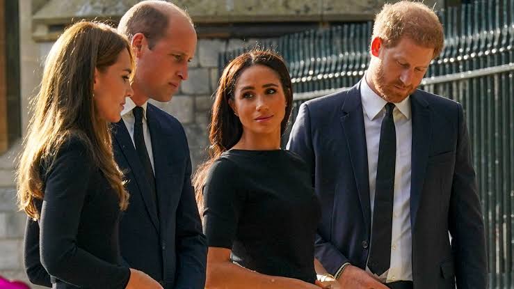 Prince Harry looked especially miserable at Windsor - but interaction  between Kate and Meghan was more telling