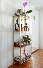 15 Simple And Cool Ikea Hyllis Shelves Hacks Simple Cool Ikea Hyllis Shelves Hacks An Ikea Hyllis Shelf Hacked With Gol Decor Trending Decor Ikea Hack