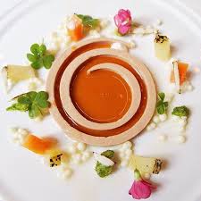 Foie Gras And Fermented Carrot Juice By Chef Jonnie Boer Of Restaurant De Librije From The Netherlands By Elizabet Food Decoration Food Design Culinary Arts