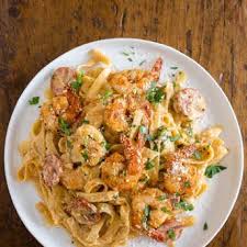 Creamy Shrimp Fettuccine Pasta With Homemade Alfredo Sauce Recipe Yummly Recipe Shrimp Fettuccine Alfredo Shrimp Fettuccine Fettuccine Alfredo