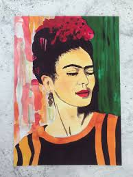 Frida Kahlo Ink Illustration