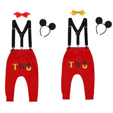 Reese witherspoon jessica alba and more kids birthday. Baby 4pcs Baby Boys Mickey Mouse 2nd Birthday Cake Smash Outfits Pants Suspenders Set Clothing Shoes Accessories Swissness Car Rs