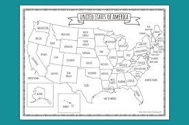 printable map of the united states mrs merry