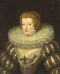 Anne D Autriche Reine De France Fashion Painting 17th Century Fashion Portrait