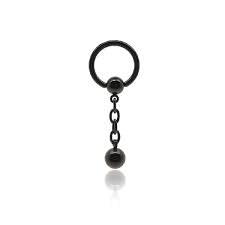 Piercing Anneau Acier Chirurgical Anodise Noir Avec Chaine Pendentif Et Boule C Bo Fr Un Grand Choix De Bi Bijoux Piercing Bijoux Piercing Nombril Piercing