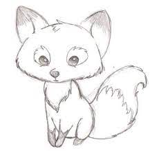 Easy, step by step how to draw cool drawing tutorials for kids. Cool Pictures To Draw Black And White Pencil Sketch Of Baby Fox White Background Easy Drawings Drawings Pictures To Draw