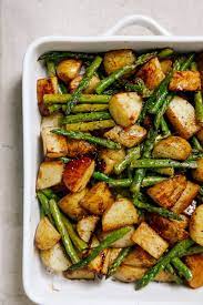 Balsamic Roasted New Potatoes With Asparagus Recipe Bbq Recipes Recipes Vegetarian Recipes