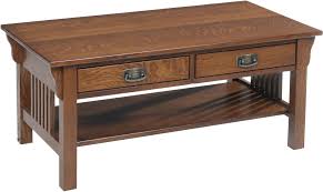 Y T Woodcraft Lexington Mission Coffee Table With 2 Drawers Saugerties Furniture Mart Cocktail Or Coffee Table
