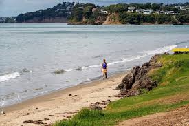 Primeras olas del tsunami en la bahía de tokomaru en nueva zelanda. Iemljmcdnzjxym