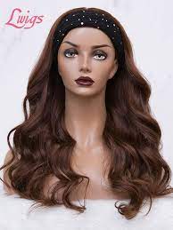 Chocolate Brown Headband Wave Wig 100 Brazilian Virgin Human Hair Lace Wig Body Wave Hair Lwigs380 Body Wave Hair Human Hair Lace Wigs Lace Wigs