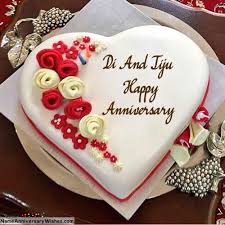Happy Anniversary Di And Jiju Cake Images Greenstarcandy