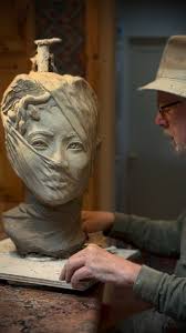 #medusa finished. Just doing cleanup of all those annoying little burrs.  She’s a survivor, having collapsed off her stand in the first version.,  #FigurativeSculpture #ClassicalSculpture ...