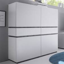 Demeyere meubles garde robe 2 portes coulissantes slidy d cor ch ne meuble porte coulissante. Meuble Haut Salle A Manger Blanc Laque Mat Argentier Design