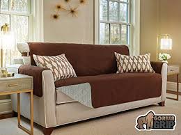 The Original Gorilla Grip Nonslip Furniture Protector Cover Suedelike Material Slip Reducing Backing Two 2 Thick Furniture Best Leather Sofa Slip Covers Couch