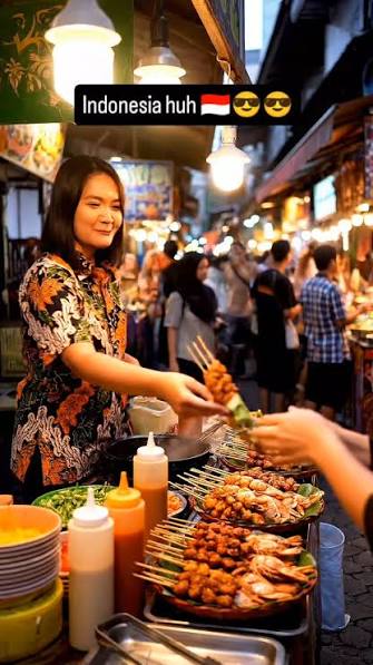 A FOOD MARKET IN INDONESIA #travel #fyp #travel #Indonesia #food