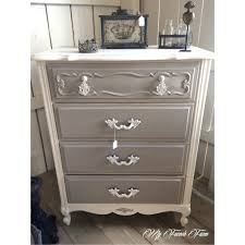 Beautiful Dresser Painted With Annie Sloan Chalk Paint In Pure White And Paris Greyold Painting Ideas N Furniture Makeover Redo Furniture Refurbished Furniture