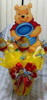 Extra Large Winnie The Pooh Centerpiece With Marshmallows Birthday Party Baby Shower Winnie The Pooh Birthday Baby Bear Baby Shower Baby Shower Centerpieces