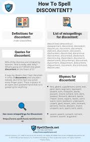 How To Spell Discontent And How To Misspell It Too Spellcheck Net
