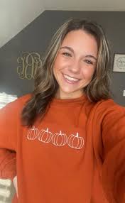 Pumpkin Outline Embroidered Sweatshirt- Pumpkin Outline Pullover