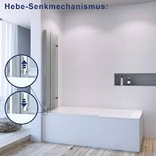 Raumspar badewannen top preis garantie bestshop24 eu. Duschabtrennung Duschtrennwand Fur Badewanne 120 X 140 Cm Faltbar Badewannenfaltwand Duschwand Glas Badewannenabtrennung Badewannenaufsatz 2 Teilig