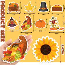 153 Pcs Hello Fall Cut Outs Fall Bulletin Board Decorations Pumpkin Leaves  Turkey Sunflower with 200 Glue Point Autumn Paper Cutting for Fall Theme  Thanksgiving Classroom Bulletin Border Decoration: Buy Online at