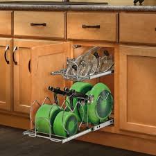 Organize your kitchen with drawer organizers and cabinet shelves. Rev A Shelf 2 Tier Cookware Organizer Bed Bath Beyond