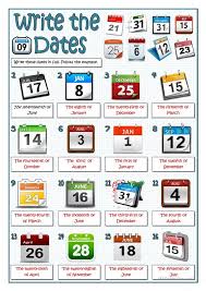 Write The Dates Teaching English English Lessons English Classroom