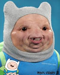 We haven't decided yet if people should be proud of being featured in the next compilation. A Grotesque Real Life Version Of Adventure Time S Finn Cartoon Network Characters Realistic Cartoons Adventure Time Finn