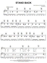 More than you could do one man did not call he asked me for my love and that was all stand back stand back in the middle of my room i did not hear from you it's alright it's alright to be standing in a line standing in a. Stevie Nicks Stand Back Sheet Music Download Pdf Score 59090