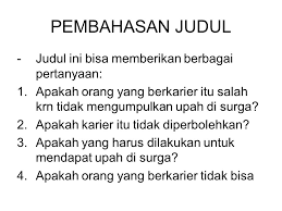 Bersukacitalah dan bergembiralah karena upahmu besar disurga. Karier Vs Upahmu Besar Di Surga Ppt Download