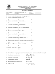 Contoh soal uts lengkap sdmi semua mata pelajaran. Uas 2 Btq Kelas 2 Pdf