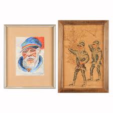 This list may not reflect recent changes (). Tavlor 2 Pieces Watercolor And Glow Drawing Sami Motif Sune Bergman Kalix Alvar Outakka Finland Mid 1900s Art Paintings Auctionet