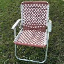 Aluminum Macrame Folding Lawn Chair Rust Cream Pool Patio Outdoor Chairs Lawn Chairs Outdoor Decor