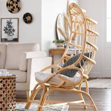 Natural Rattan Fallon Cocoon Chair With Cushion By World Market In 2020 Small Living Room Furniture Swinging Chair Chairs For Small Spaces