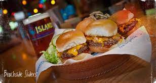 Beachside Sliders With Added Cheddar Cheese Food Menu Restaurant Burger And Fries