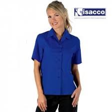 Le chemisier femme manches courtes est élégante à coupe ajustée. Chemise De Serveuse Et Hotesse D Accueil Hotellerie Pas Cher Lisavet Lisavet