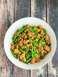 Stir Fry Ground Chicken And Green Beans Recipe Recipe Green Bean Recipes Cooking Boneless Chicken Breasts Lemongrass Chicken Recipe