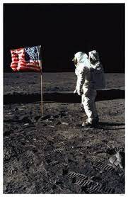 Man On The Moon With Flag Masterprint Allposters Com Friday Funny Pictures Funny Pictures Man On The Moon