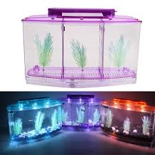 Orders of $35 or more get free shipping! Veny S Triple Betta Tank With Led Lighting Easy Clean System Happy Fins Amazon In Pet Supplies