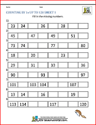 1st Grade Math Worksheets Counting By 1s 5s And 10s