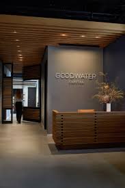 Goodwater Capital Office Identity By Atelier Cho Thompson Office Interior Design Industrial Office Design Modern Office Interiors