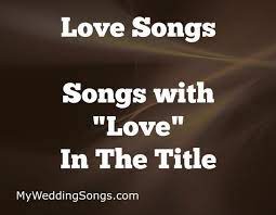 In the name of love. Songs With Love In The Song Title My Wedding Songs Song List Mother Song Wedding Songs