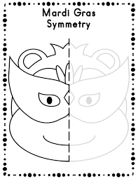 Mardi Gras Symmetry Activity Worksheets Mardi Gras Mardi Gras Diy Drawing Activities
